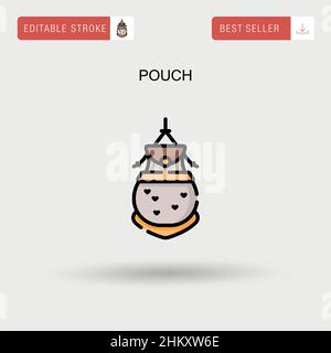 Pouch Simple vector icon. Stock Vector