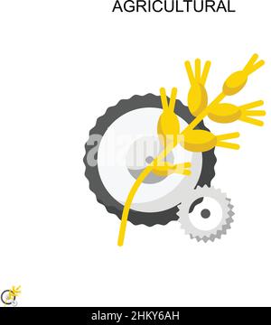 Agricultural Simple vector icon. Illustration symbol design template for web mobile UI element. Stock Vector