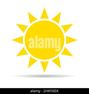 Sun or sunshine icon symbol design, travel beach holiday sign, abstarct vector illustration . Stock Vector