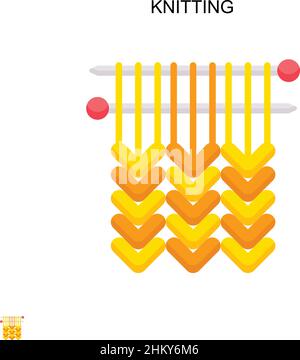 Knitting Simple vector icon. Illustration symbol design template for web mobile UI element. Stock Vector
