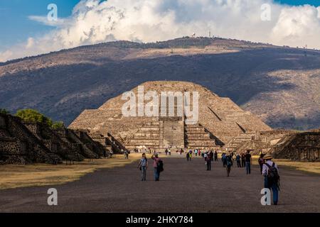 Pyramid of the Moon, Teotihuacan archaeological site, Unesco World Heritage Site, Mexico City. North America Stock Photo