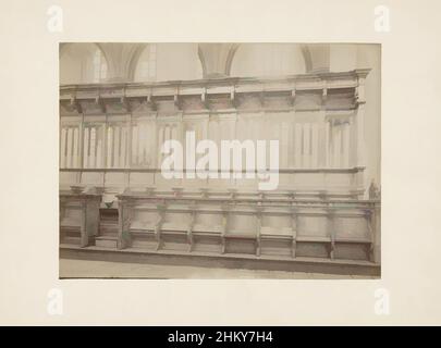 Art inspired by Choir stalls in the Great or Our Lady's Church in Dordrecht, anoniem (Monumentenzorg) (attributed to), Grote of Onze-Lieve-Vrouwekerk, c. 1880 - c. 1910, photographic support, cardboard, albumen print, height 170 mm × width 231 mm, Classic works modernized by Artotop with a splash of modernity. Shapes, color and value, eye-catching visual impact on art. Emotions through freedom of artworks in a contemporary way. A timeless message pursuing a wildly creative new direction. Artists turning to the digital medium and creating the Artotop NFT Stock Photo