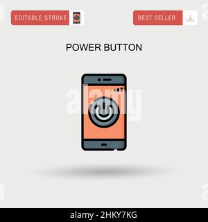 Power button Simple vector icon. Stock Vector