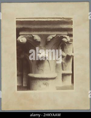 Art inspired by Cast of a capital of the Cathedral of Laon, Art Gothique XIIIe siècle - Chapiteau de colonne du triforium (Cathédrale de Laon), Adolphe Giraudon, France, c. 1875 - c. 1900, cardboard, albumen print, height 260 mm × width 204 mm, Classic works modernized by Artotop with a splash of modernity. Shapes, color and value, eye-catching visual impact on art. Emotions through freedom of artworks in a contemporary way. A timeless message pursuing a wildly creative new direction. Artists turning to the digital medium and creating the Artotop NFT Stock Photo