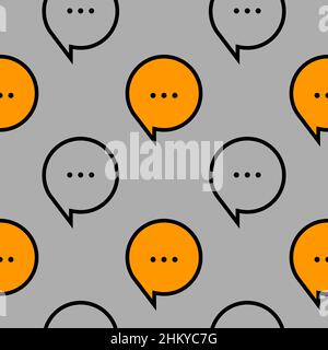 Comments and messages simple seamless pattern. Bubbles line pattern. Modern background. Vector illustration Stock Vector