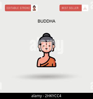 Buddha Simple vector icon. Stock Vector