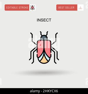 Insect Simple vector icon. Stock Vector