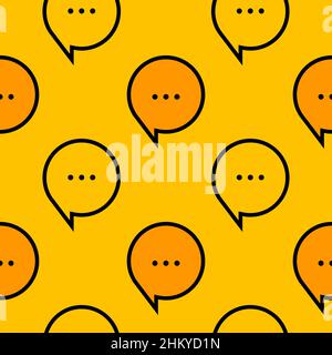 Comments and messages simple seamless pattern. Bubbles line pattern. Modern background. Vector illustration Stock Vector