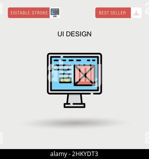 Ui design Simple vector icon. Stock Vector