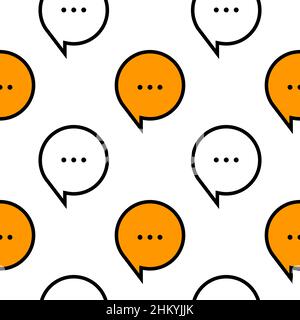 Comments and messages simple seamless pattern. Bubbles line pattern. Modern background. Vector illustration Stock Vector