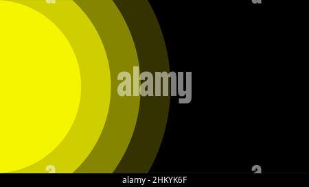 Black background wrapped in yellow color wave design Stock Vector