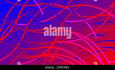 Neon light background wrapped with purple wavy line pattern design Stock Vector