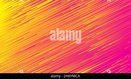 Yellow pink straight line pattern abstract background Stock Vector