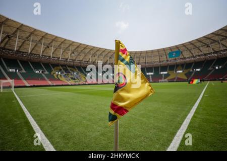 CAMEROON, Yaounde, February 06 2022 - A general view of the stadium prior to the Africa Cup of Nations Final between Senegal and Egypt at Stade d'Olembe, Yaounde, CMR 06/02/2022 Photo SFSI Credit: Sebo47/Alamy Live News Stock Photo