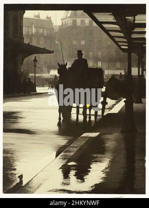 Art inspired by Coach at the Gare Saint-Lazare in Paris, A. Roussel (attributed to), France, 1905, paper, cardboard, gelatin silver print, height 236 mm × width 176 mmheight 358 mm × width 290 mm, Classic works modernized by Artotop with a splash of modernity. Shapes, color and value, eye-catching visual impact on art. Emotions through freedom of artworks in a contemporary way. A timeless message pursuing a wildly creative new direction. Artists turning to the digital medium and creating the Artotop NFT Stock Photo