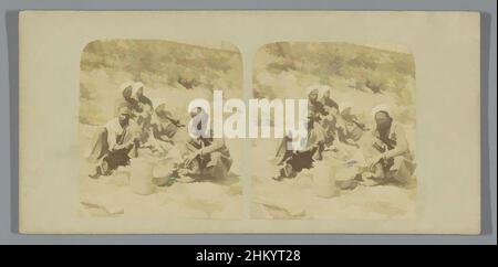 Art inspired by Group of Zouaves during the Second Italian War of Independence, just before or just after the Battle of Palestro, Italy, May-1859 - Jun-1859, paper, cardboard, albumen print, height 85 mm × width 174 mm, Classic works modernized by Artotop with a splash of modernity. Shapes, color and value, eye-catching visual impact on art. Emotions through freedom of artworks in a contemporary way. A timeless message pursuing a wildly creative new direction. Artists turning to the digital medium and creating the Artotop NFT Stock Photo