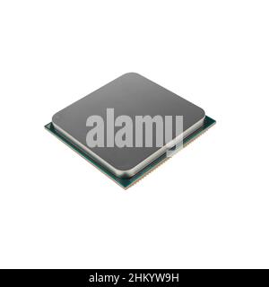 processor for a computer, a spare part for a computer, on a white background, in isolation Stock Photo