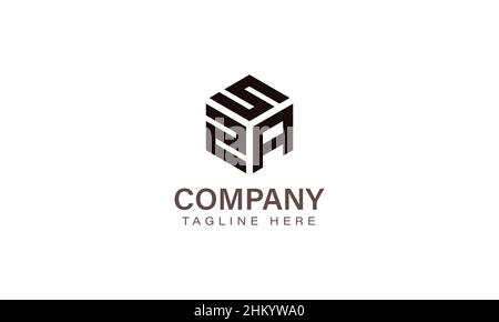 Letter SZA Logo, Three Letter Logo, Alphabet S Z A Hexagon Shape Vector Icon Template Stock Vector