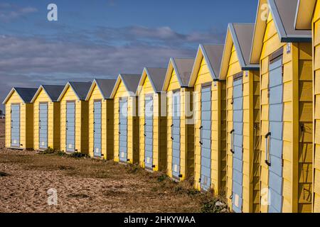 Beach Huts in Littlehampton Stock Photo