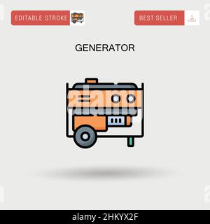 Generator Simple vector icon. Stock Vector