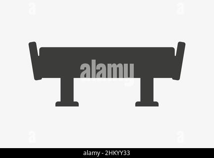 Car rear spoiler vector icon on white background Stock Vector