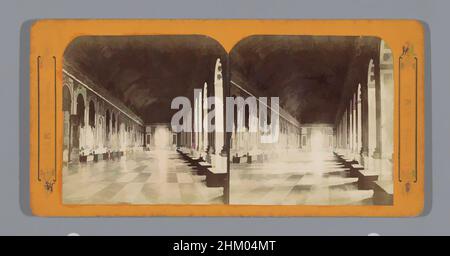 Art inspired by Hall of mirrors in the Palace of Versailles, Paris (series title), Spiegelzaal, c. 1865 - c. 1890, cardboard, albumen print, height 85 mm × width 170 mm, Classic works modernized by Artotop with a splash of modernity. Shapes, color and value, eye-catching visual impact on art. Emotions through freedom of artworks in a contemporary way. A timeless message pursuing a wildly creative new direction. Artists turning to the digital medium and creating the Artotop NFT Stock Photo