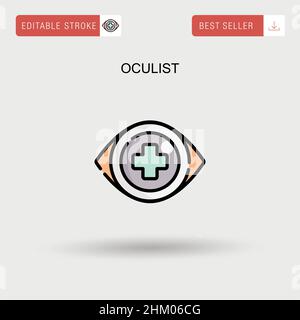 Oculist Simple vector icon. Stock Vector