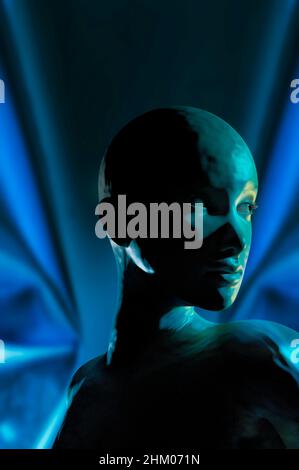 female alien android, computer generated Stock Photo