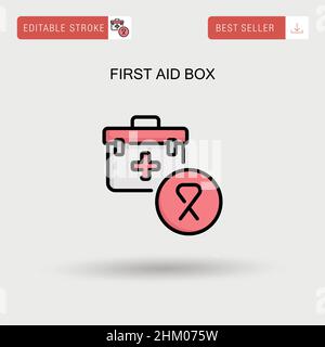 First aid box Simple vector icon. Stock Vector