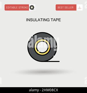 Insulating tape Simple vector icon. Stock Vector