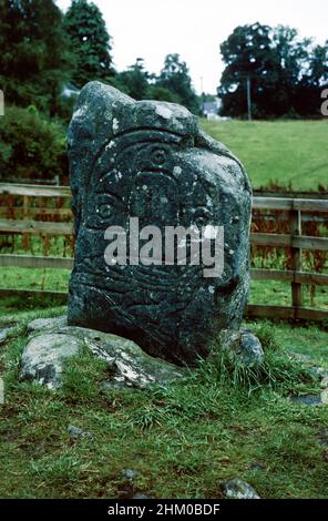 Eagle Stone a early medieval, Pictish carved stone at Strathpeffer, Ross and Cromarty, Scotland.
