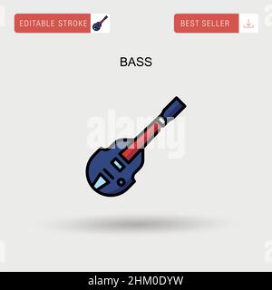 Bass Simple vector icon. Stock Vector