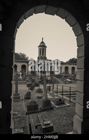 Arcade, Brompton Cemetery, London, England, UK Stock Photo