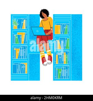 English alphabet with people characters. Stock Vector