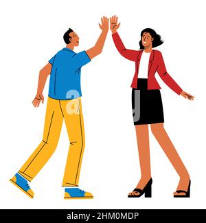 High-five vector concept. Stock Vector