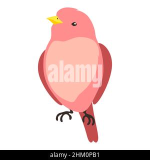 Illustration of stylized bird. Image of wild birdie in simple style. Stock Vector