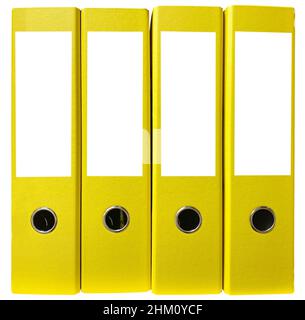 Office folders with copy space Isolated on white background Stock Photo