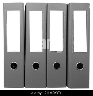 Office folders with copy space Isolated on white background Stock Photo