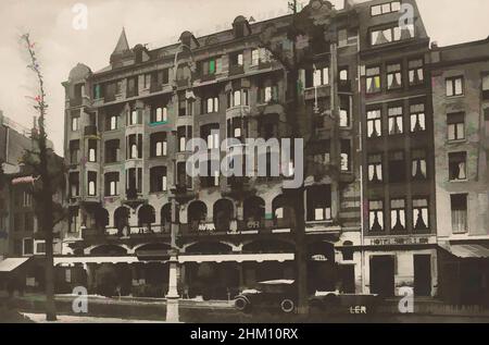Art inspired by Hotel Schiller - Amsterdam (Holland), Hotel Schiller on the Rembrandtplein in Amsterdam., S. Sealtiel, maker:, Amsterdam, 1915 - 1930, photographic support, gelatin silver print, height 89 mm × width 138 mm, Classic works modernized by Artotop with a splash of modernity. Shapes, color and value, eye-catching visual impact on art. Emotions through freedom of artworks in a contemporary way. A timeless message pursuing a wildly creative new direction. Artists turning to the digital medium and creating the Artotop NFT Stock Photo