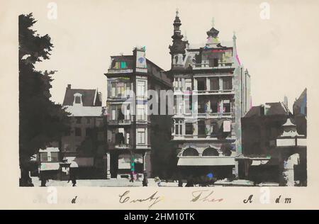Art inspired by Rembrandtplein, Amsterdam, maker:, 10-Feb-1902, cardboard, writing (processes), height 89 mm × width 138 mm, Classic works modernized by Artotop with a splash of modernity. Shapes, color and value, eye-catching visual impact on art. Emotions through freedom of artworks in a contemporary way. A timeless message pursuing a wildly creative new direction. Artists turning to the digital medium and creating the Artotop NFT Stock Photo