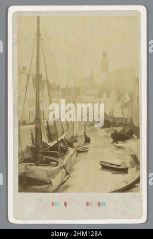 Art inspired by Canal in Antwerp, with St. Paul's Church in the background, Anvers. Eglise St. Paul et Canal aux Moules, La Belgique Pittoresque, publisher: G. Zazzarini et Cie., Antwerp, 1866 - 1906, paper, cardboard, albumen print, height 107 mm × width 68 mm, Classic works modernized by Artotop with a splash of modernity. Shapes, color and value, eye-catching visual impact on art. Emotions through freedom of artworks in a contemporary way. A timeless message pursuing a wildly creative new direction. Artists turning to the digital medium and creating the Artotop NFT Stock Photo