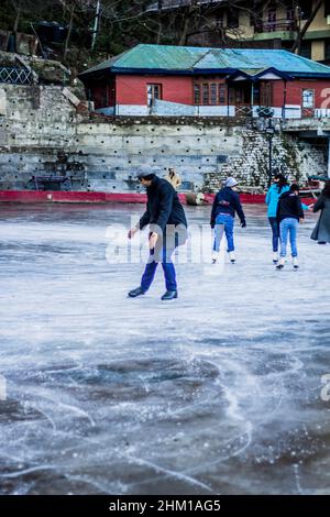 Various views of the Shimla ice skating rink Stock Photo