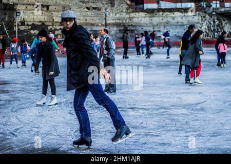 Various views of the Shimla ice skating rink Stock Photo