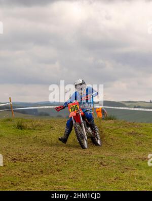 Classic motocross competition in Scotland. Stock Photo