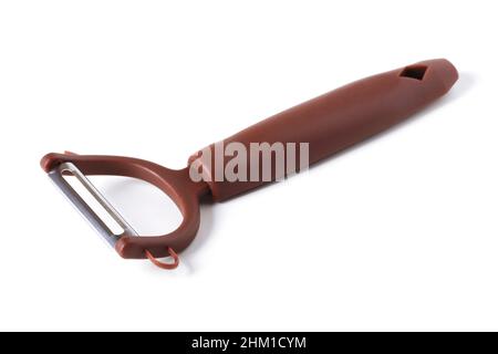 Potato peeler close-up isolated on white background Stock Photo