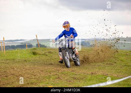 Classic motocross competition in Scotland. Stock Photo