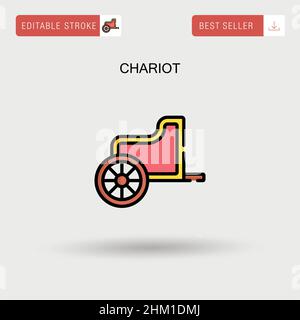 Chariot Simple vector icon. Stock Vector