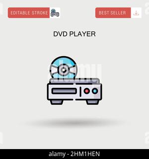 Dvd player Simple vector icon. Stock Vector