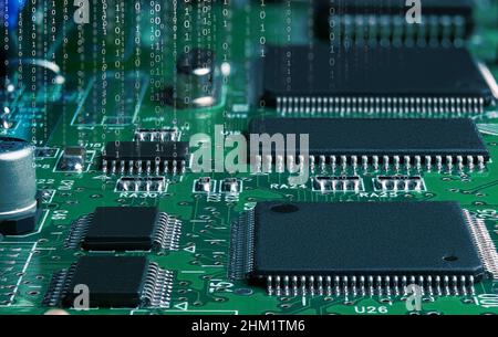 electronic circuit board with passive and active circuit components and ...