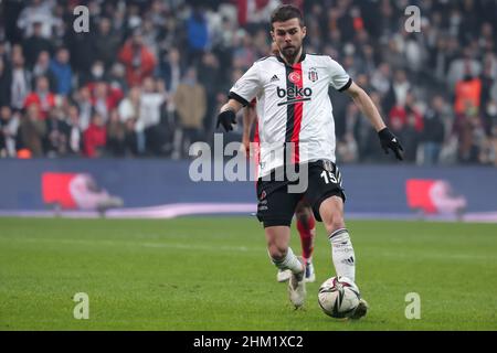 Istanbul, Turkey. 14th Jan, 2022. ISTANBUL, TURKEY - JANUARY 14: Miralem  Pjanic of Besiktas JK controls the ball during the Turkish Super Lig match  between Besiktas and Gaziantep FK at Vodafone Park